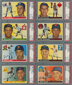 Lot #8064  1955 Topps High Grade PSA Collection with High Numbers (21)