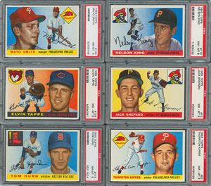 Lot #8064  1955 Topps High Grade PSA Collection with High Numbers (21) - Image 2