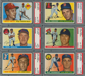 Lot #8064  1955 Topps High Grade PSA Collection with High Numbers (21) - Image 3