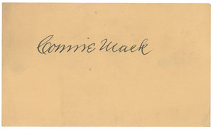Lot #8250 Connie Mack Signature
