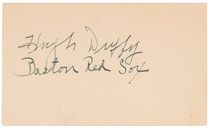 Lot #8224 Hugh Duffy Signature