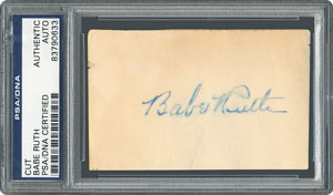 Lot #8282 Babe Ruth Signature