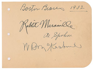 Lot #8255 Rabbit Maranville and Bill McKechnie Signed Album Page - Image 1