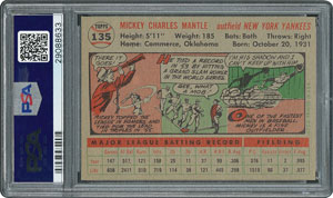 Lot #8067  1956 Topps  #135 Mickey Mantle Gray Back - PSA NM-MT+ 8.5 - Image 2