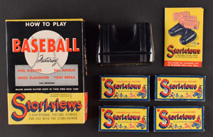 Lot #8315  1950s Stori-View Baseball High Grade Complete Box with Viewer and Four Player Disc Sets - MINT - Image 4