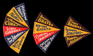 Lot #8314  1940s Vintage Mini Pennants Collection with New York Yankees and Boston Braves - Image 1