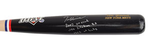 Lot #8333 Tom Glavine Signed Game-Issued Baseball Bat - Image 2