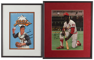 Lot #8210 Lou Brock and Bill Mazeroski Signed Programs - Image 1