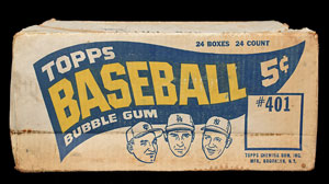 Lot #8101  1965 Topps Baseball Outer Shipping Case with Killebrew, Koufax, and Mantle Images - Image 4