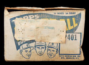 Lot #8101  1965 Topps Baseball Outer Shipping Case with Killebrew, Koufax, and Mantle Images - Image 5