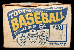 Lot #8101  1965 Topps Baseball Outer Shipping Case with Killebrew, Koufax, and Mantle Images - Image 6
