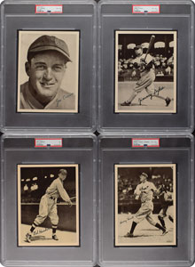 Lot #8026  1936 R311 National Chicle Baseball Glossy Premiums Complete Set (27) with Seven PSA Graded