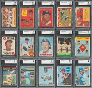 Lot #8029  Exceptional Hall of Famer Graded Baseball Cards Collection (44) with Babe Ruth (3) and Mickey Mantle (20) - LOADED! - Image 3