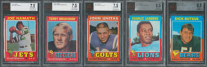 Lot #8143  1971 Topps Football Complete Set (263) with (28) PSA and BVG Graded Cards