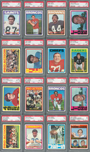 Lot #8142  1972 Topps Football Complete Set (351) with (59) PSA and BVG Graded Cards - Image 4