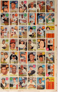Lot #8114  1969 Topps Baseball Uncut Sheet with Two Mickey Mantle #500 Cards - Image 6