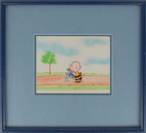 Lot #1074 Charlie Brown production cel from Peanuts