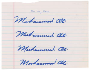 Lot #897 Muhammad Ali