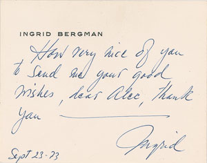 Lot #807 Ingrid Bergman - Image 1