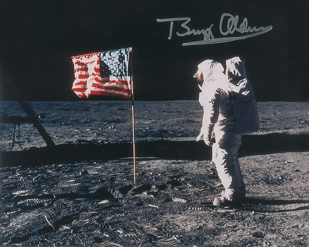 Lot #2379 Buzz Aldrin Signed Photograph