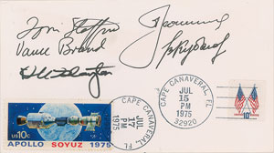 Lot #2536  Apollo-Soyuz Signed Cover - Image 1