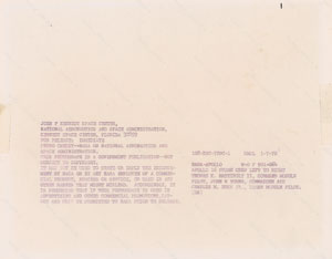 Lot #2024  Apollo 16 Signed Photograph - Image 2