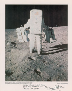 Lot #2268 Buzz Aldrin Oversized Signed Photograph