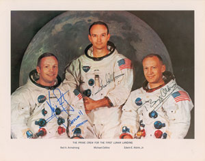 Lot #2280  Apollo 11 Oversized Signed Photograph