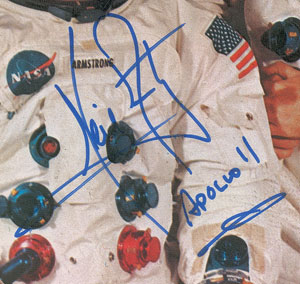 Lot #2280  Apollo 11 Oversized Signed Photograph - Image 2