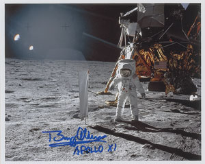Lot #2378 Buzz Aldrin Signed Photograph - Image 1