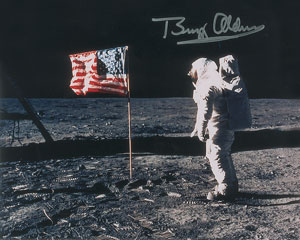 Lot #2379 Buzz Aldrin Signed Photograph - Image 1