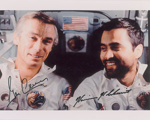 Lot #2497  Apollo 17: Cernan and Schmitt Signed Photograph - Image 1