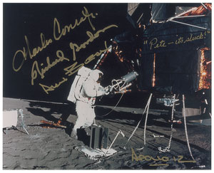 Lot #2405  Apollo 12 Signed Photograph