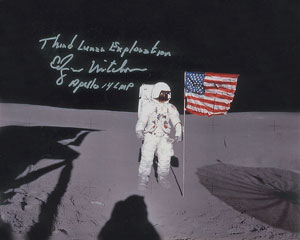 Lot #2458 Edgar Mitchell Signed Photograph - Image 1