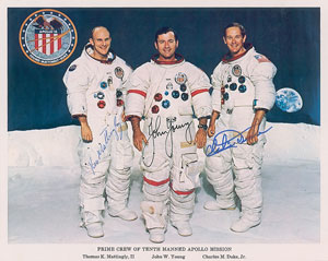 Lot #2332  Apollo 16 Signed Photograph