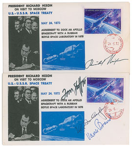 Lot #2543 Richard Nixon and Apollo-Soyuz Signed Covers - Image 1