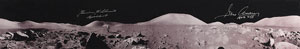 Lot #2495  Apollo 17: Cernan and Schmitt Signed Panoramic Photograph - Image 1