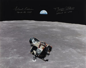 Lot #2371 Buzz Aldrin and Michael Collins Signed