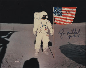 Lot #8480 Edgar Mitchell Signed Photograph - Image 1