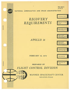 Lot #2477  Apollo 16 Recovery Requirements Manual - Image 1