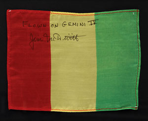 Lot #2174  Gemini 4 Flown Flag and Cover Signed by Jim McDivitt - Image 3