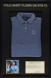 Lot #2671 Kathy Thornton's STS-73 Flown Polo Shirt