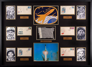 Lot #2546  Cosmonaut Signed Cover Display - Image 1