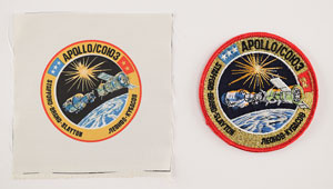 Lot #2544 Deke Slayton's Apollo-Soyuz Crew Patch and Beta Cloth Patch - Image 1