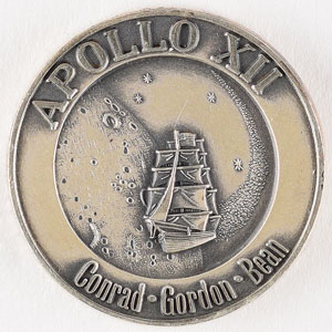 Lot #2297  Apollo 12 Robbins Medal and Uncut Lead Strikes - Image 2