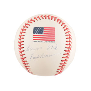 Lot #2363 Frank Borman Signed Baseball - Image 1