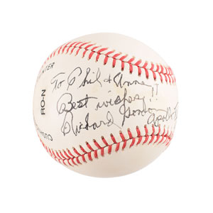 Lot #2431 Richard Gordon Signed Baseball - Image 1
