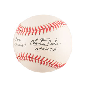 Lot #2488 Charlie Duke Signed Baseball - Image 1