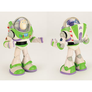 Lot #2374 Buzz Aldrin Signed Buzz Lightyear Toy - Image 1