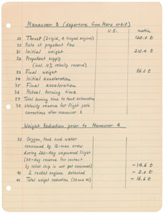 Lot #2354 Wernher von Braun's Handwritten Notes - Image 3